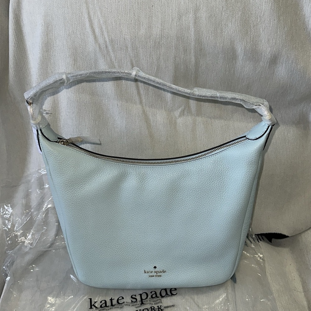 Kate Spade New York Pebbled leather Blue Glow (404) Y25 leila shoulder bag New
